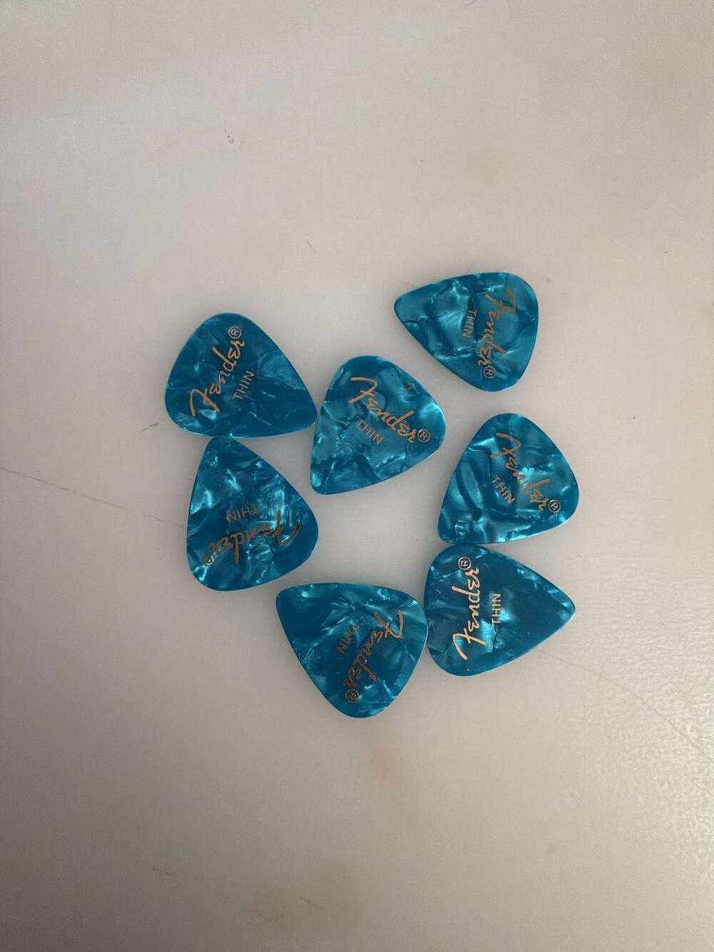 Fender Guitar Picks 351 Type Ocean Turquoise Thin 7-Pack